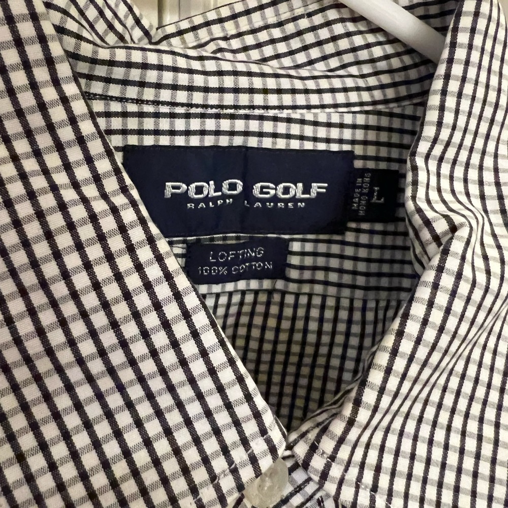 Polo Golf Lofting button up shirt. Size Large
